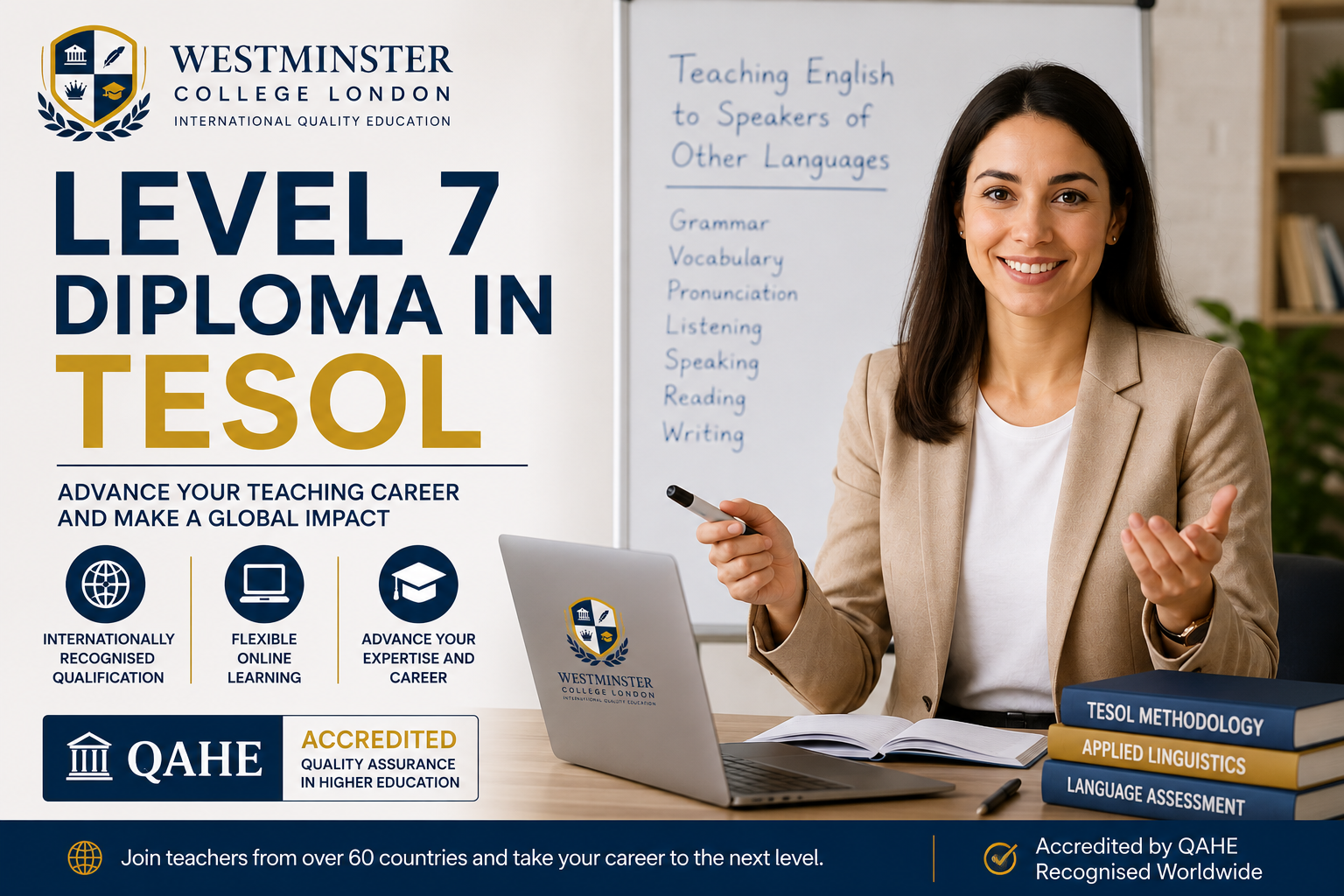 Level 7 Diploma in Teaching English to Speakers of Other Languages (TESOL)